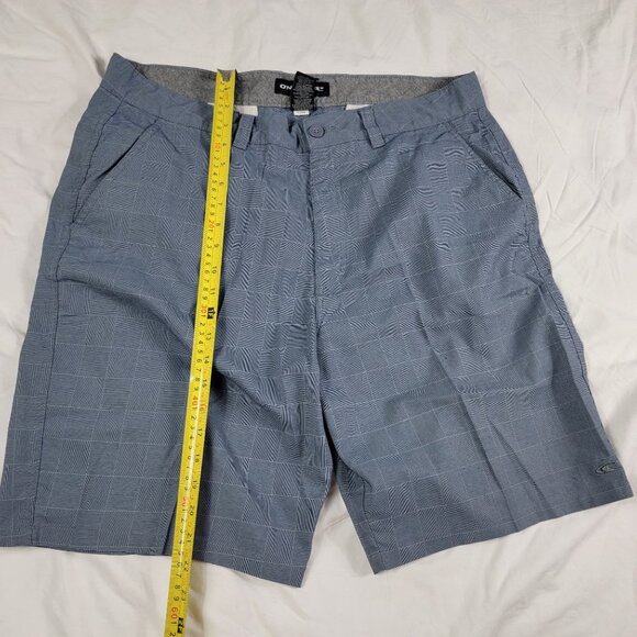 ONeill Mens 38 Gray Checkered Board Shorts Summer Beach Pool Casual Athletic - Picture 8 of 9